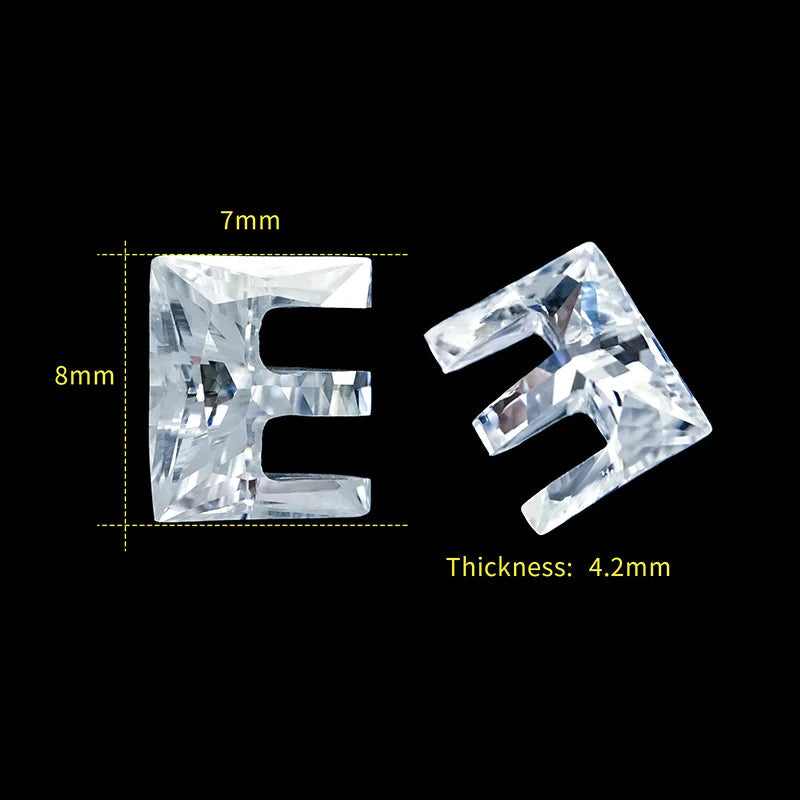 Letter E moissanite loose stone D Color VVS1
