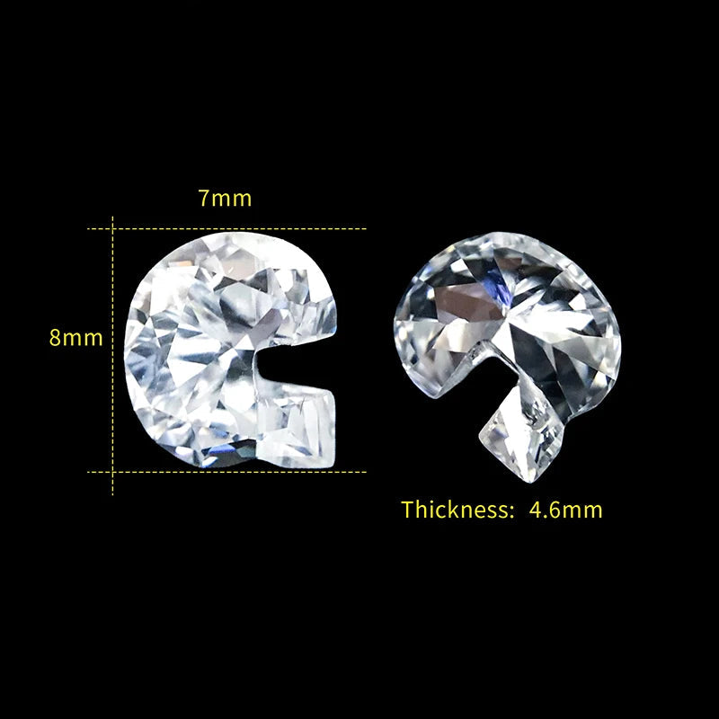 Letter G moissanite loose stone D Color VVS1
