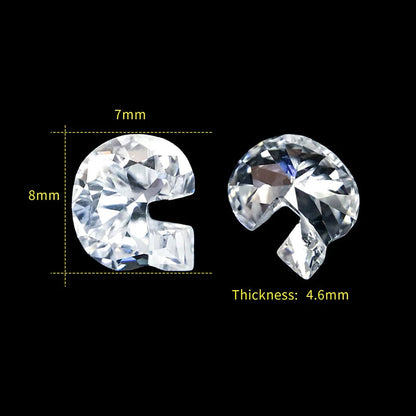 Letter G moissanite loose stone D Color VVS1
