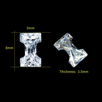 Letter I moissanite loose stone D Color VVS1

