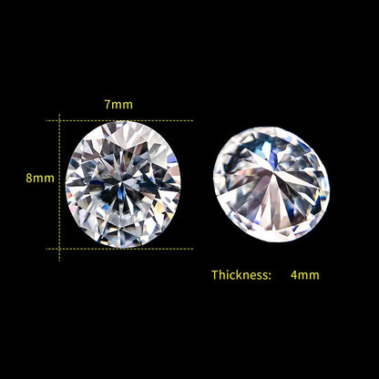 Letter O moissanite loose stone D Color VVS1
