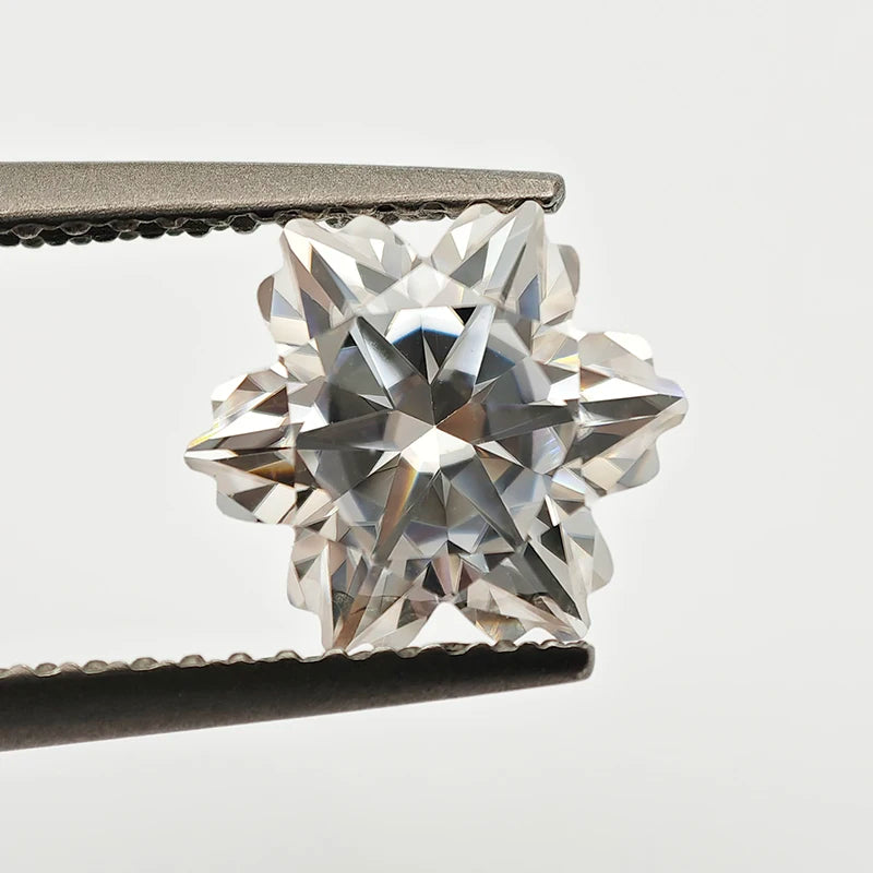 Loose Snowflake Moissanite D Color 2.5–7ct GRA