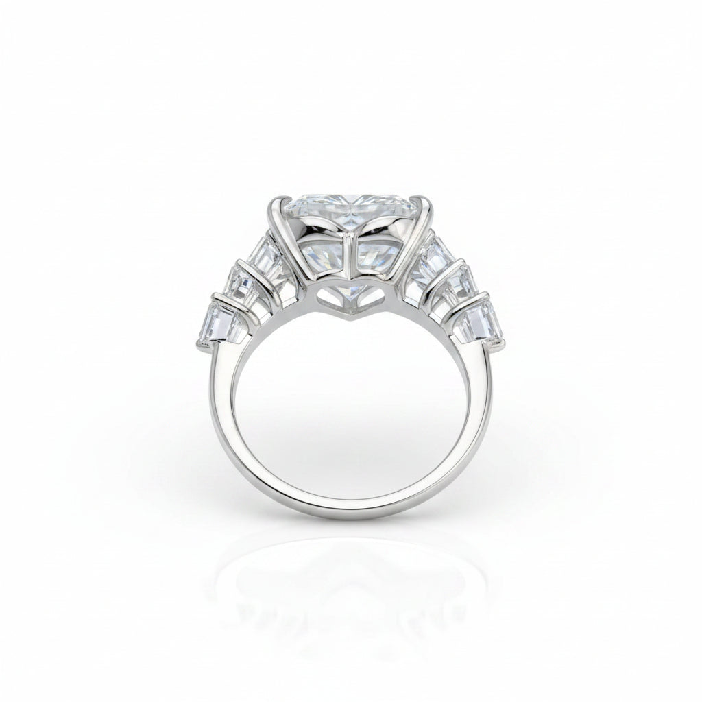 Luxury Heart Shape Moissanite Ring