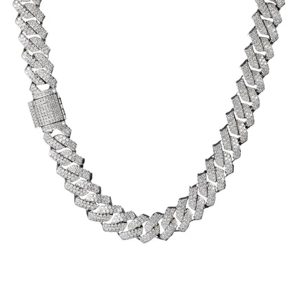 Luxury Moissanite Cuban Chain Necklace – 925 Silver, Iced Out, Top Quality
