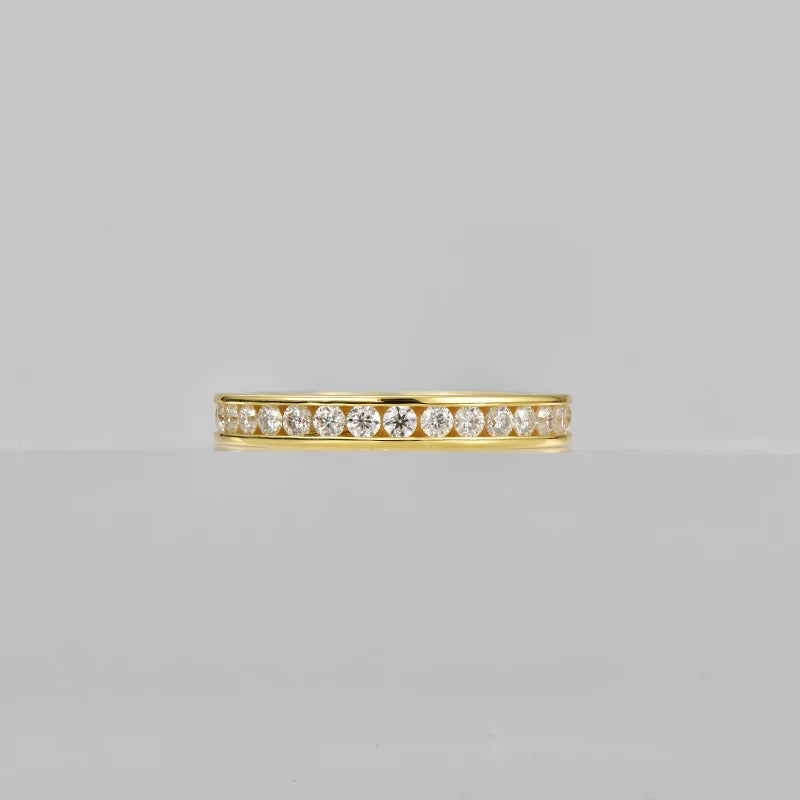 Luxury Moissanite Eternity Rings. 0.60 Carat genuine Moissanite.