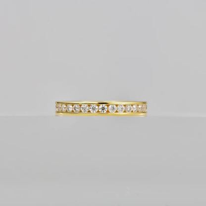 Luxury Moissanite Eternity Rings. 0.60 Carat genuine Moissanite.