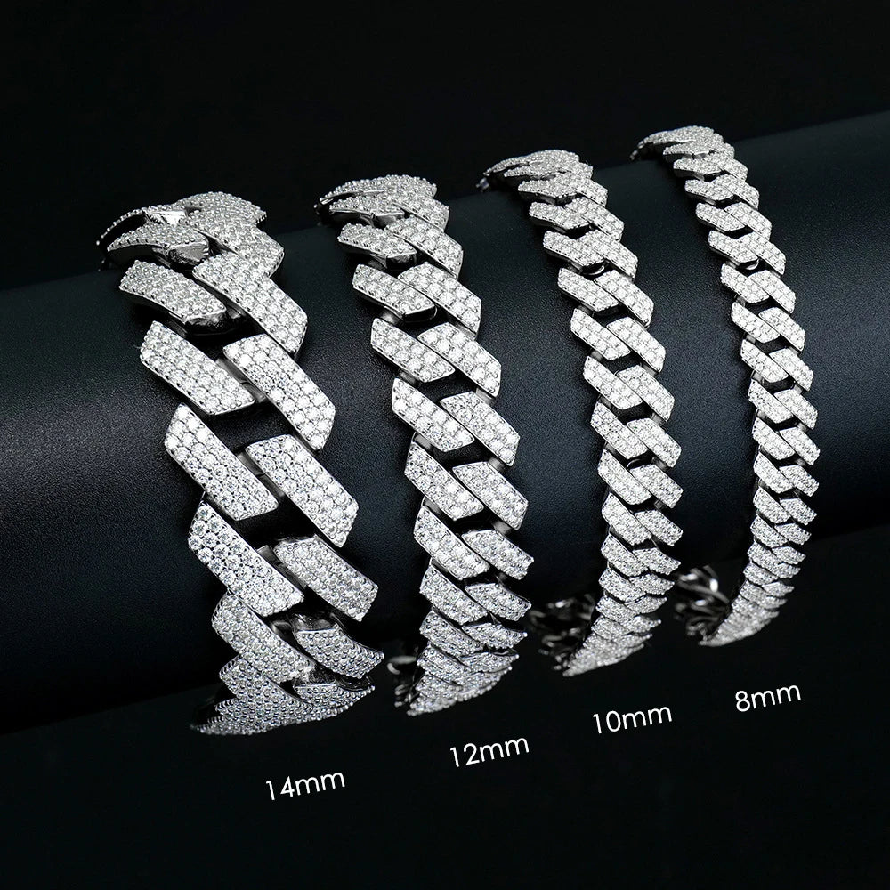 Moissanite Cuban Bracelet luxury jewelry 