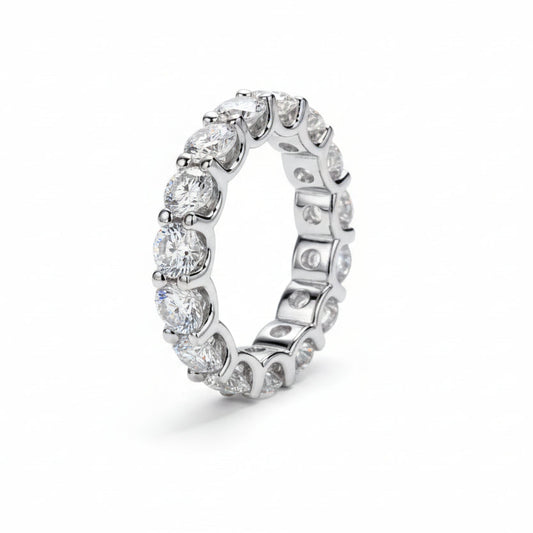 Moissanite Eternity Ring – U Setting, 4.5mm Stones. Best eternity rings