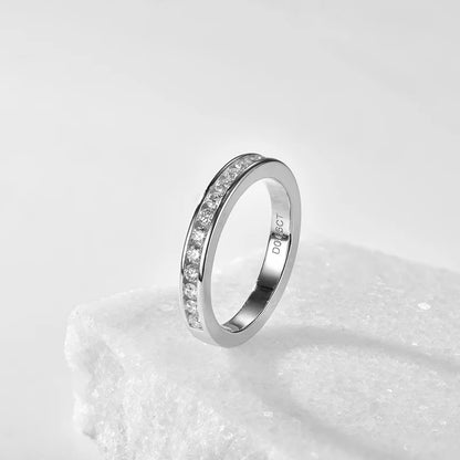 Moissanite Eternity Rings. 0.60 Carat genuine Moissanite. top ring 