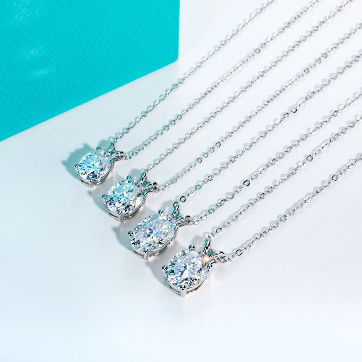 Oval Cut Moissanite Pendant Necklace – Available in 2ct, 3ct, 4ct, 5ct Top Quality