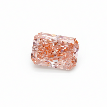 Pink diamond with IGI certificate and text indicating engraved number and IGI certification.