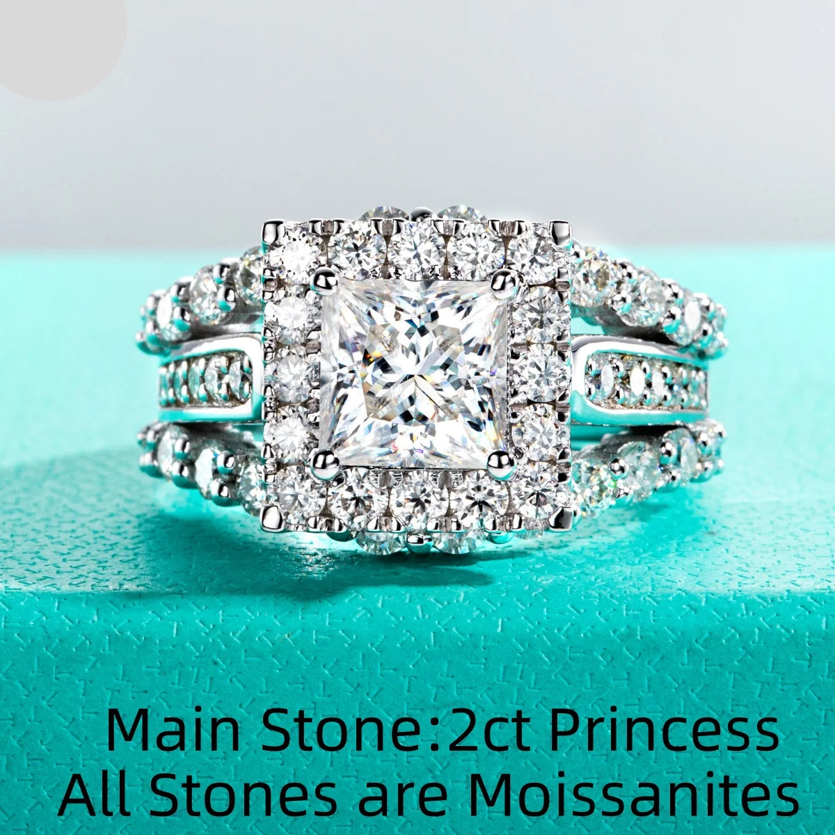 Princess Cut Moissanite Engagement Ring – Elegant Bridal Jewelry. Best rings 