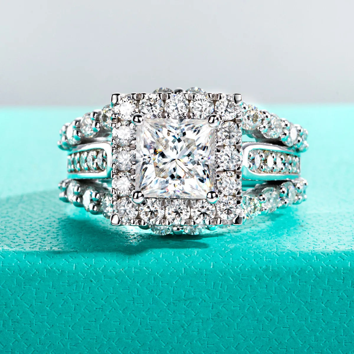 Princess Cut Moissanite Engagement Ring – Elegant Bridal Jewelry. Luxury ring