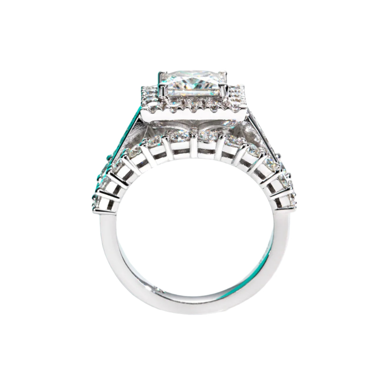 Princess Cut Moissanite Engagement Ring – Elegant Bridal Jewelry. Moissanite Jewelry 