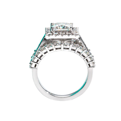 Princess Cut Moissanite Engagement Ring – Elegant Bridal Jewelry. Moissanite Jewelry 