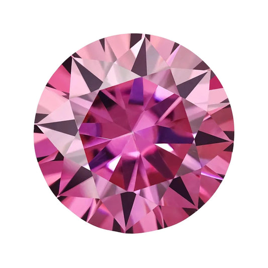 Round Cut Moissanite Stone Pink Color 0.10ct to 50.0ct Gemstones.