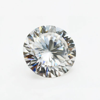 Round moissanite Millennium cut sparkle