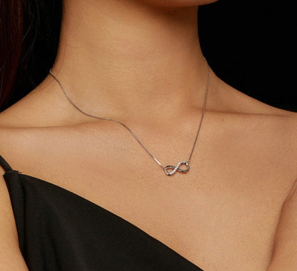 Infinite Love Pendant Necklace Genuine Moissanite