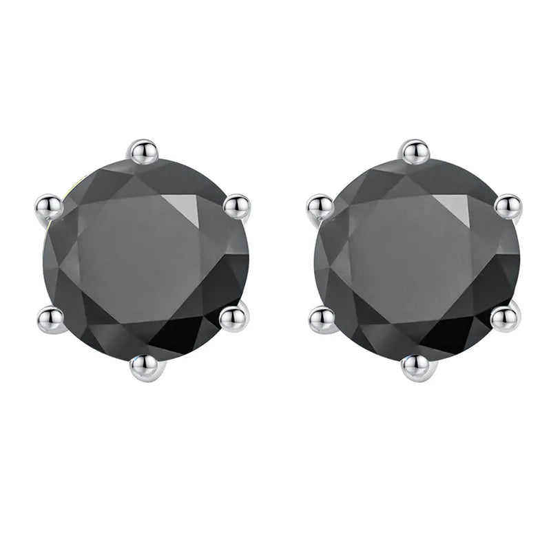 Colored Moissanite Stud Earrings. 1.0 To 4.0 Carat. With Certificate.