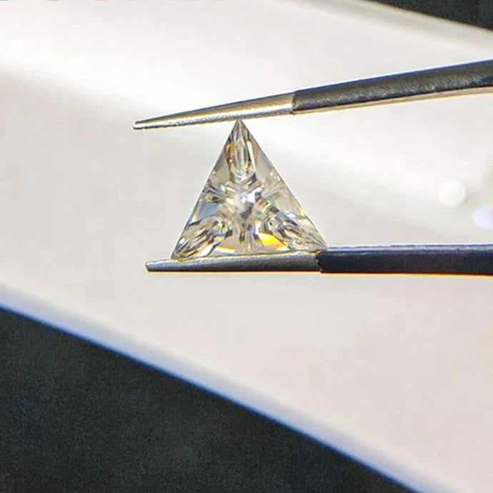 Triangle Cut. Loose Moissanite. D Color. 0.10 To 10.0 Carat.