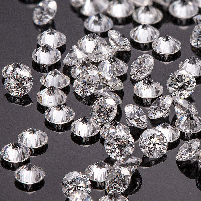Small Moissanite Gemstones. Sizes 0.8mm to 3.0mm. Round Shape.