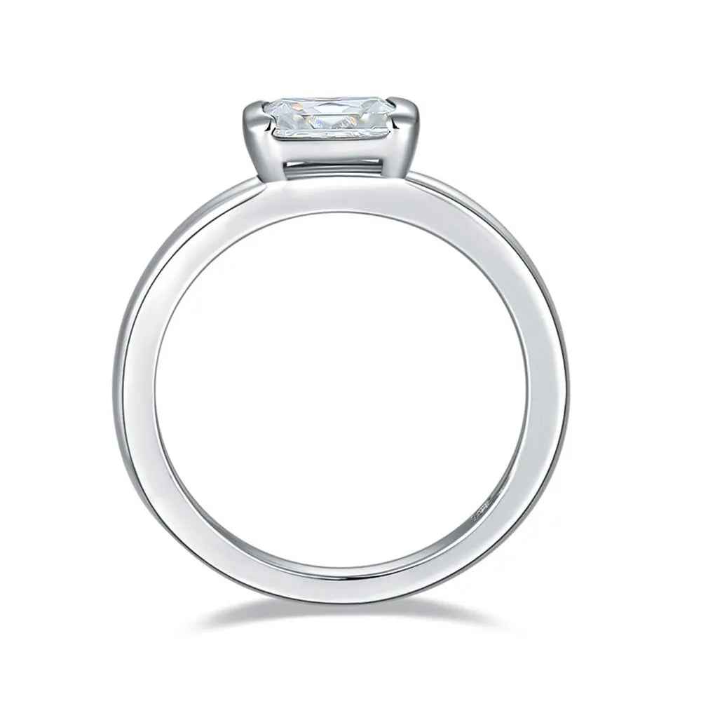 Elegant 1ct Radiant Cut Moissanite Engagement Ring.
