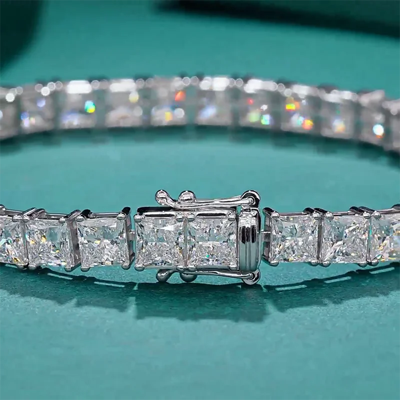 Diamond Tennis Bracelet - Princess Cut - Total Carat 8.60ct To 15.90ct.