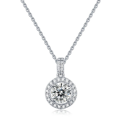 Colored Moissanite Pendant Necklaces. 1.0 To 3.0 Carat.