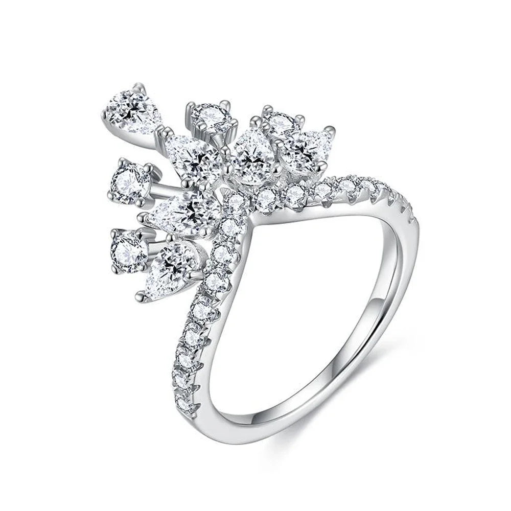 Luxury Full Moissanite Rings for Women - Elegant Design