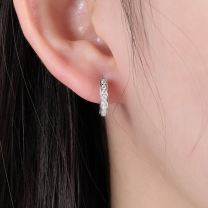 Luxury Moissanite, Hoop Earrings.