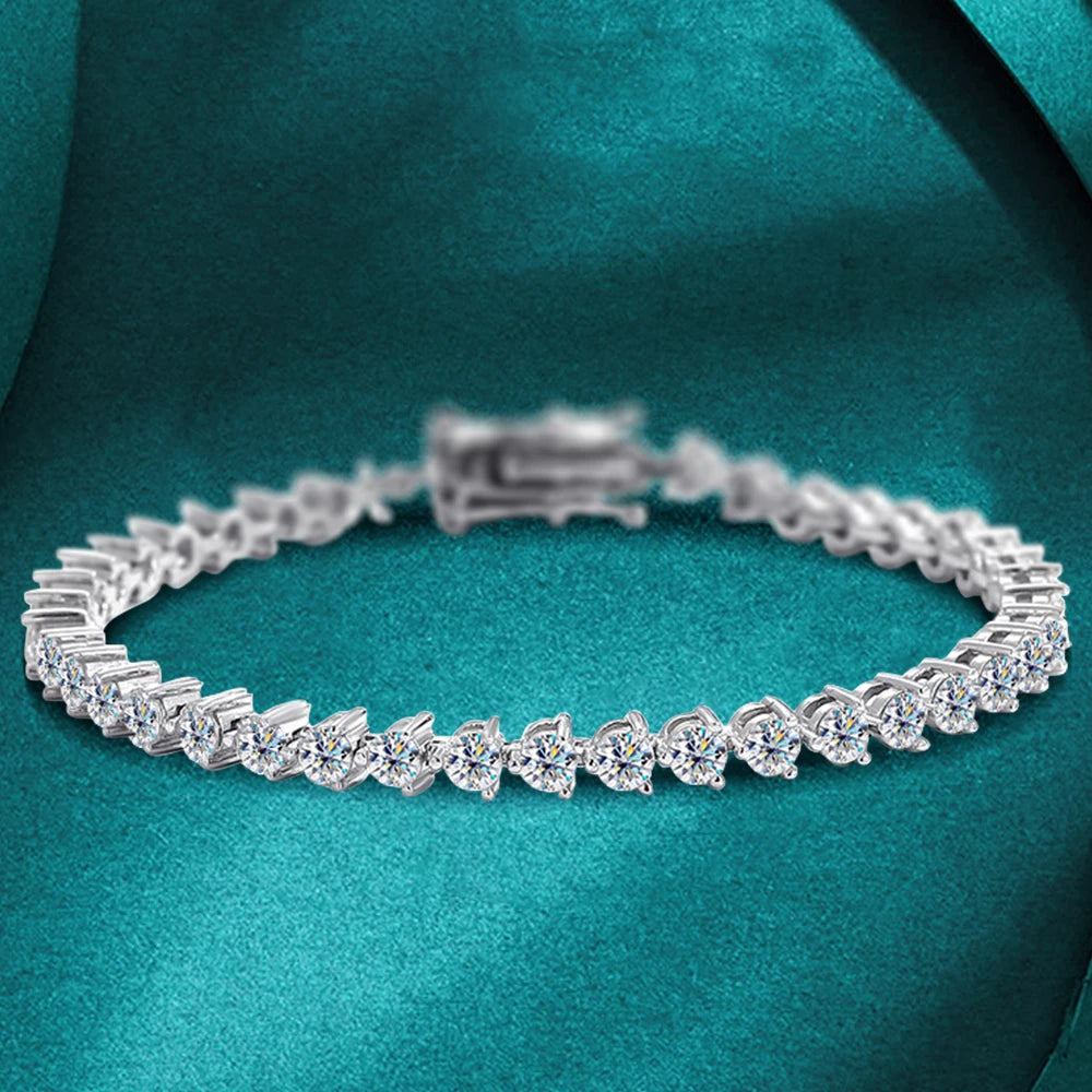 Shop For Moissanite Diamond Tennis Bracelets. 3mm. D VVS1. Genuine Moissanite.