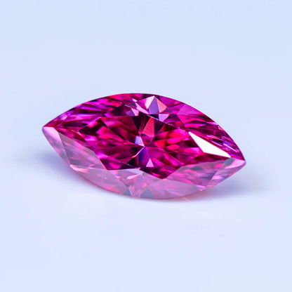 Moissanite Stone. Marquise Cut. Pink Color. 0.10 To 2.0 Carat.