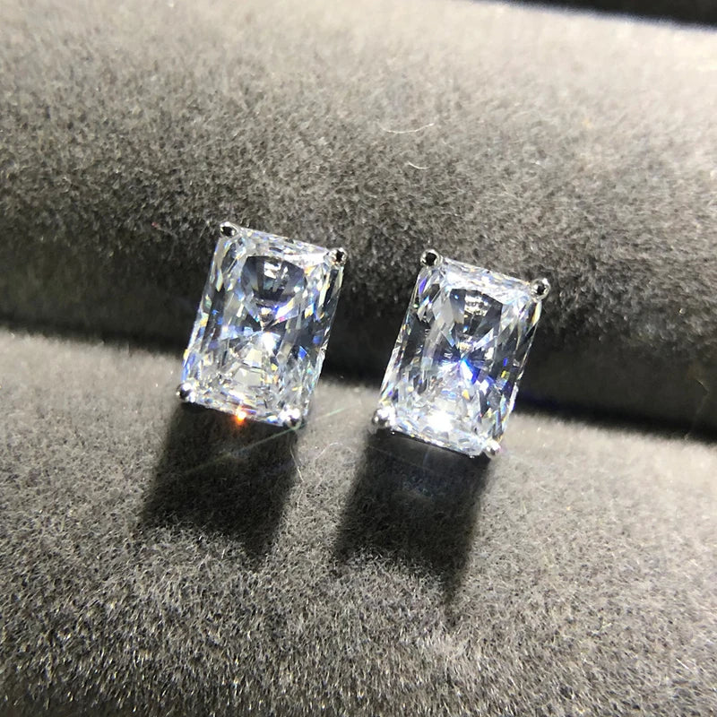 Best Quality Moissanite Gemstone Earrings. 2.0 Carat. D VVS1. Certified.