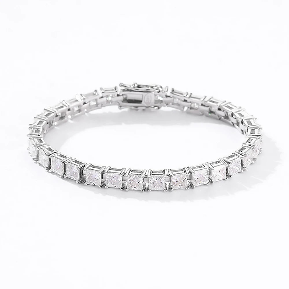 Princess Cut Moissanite Tennis Bracelet | Riviera Style.
