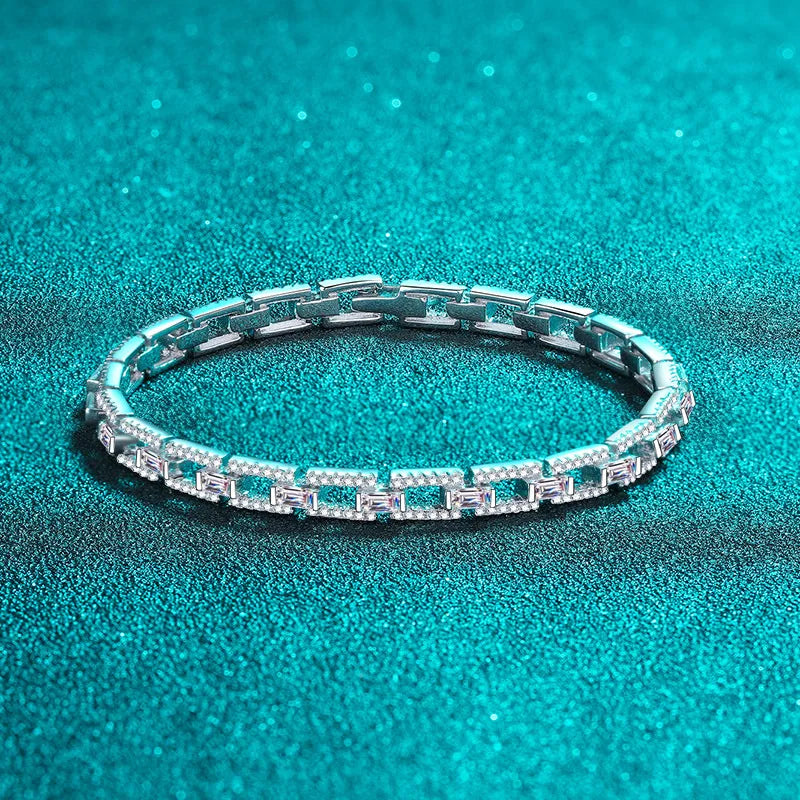 Luxury Moissanite Bracelet for Women - Fully Moissanite Stones.