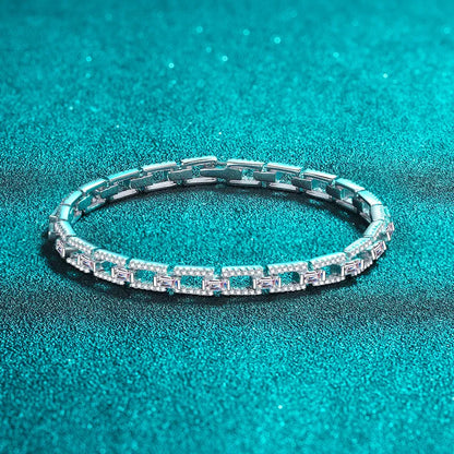 Luxury Moissanite Bracelet for Women - Fully Moissanite Stones.