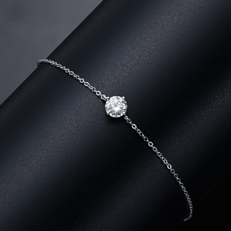 1.0 Carat Elegant Moissanite Diamond Bracelet.