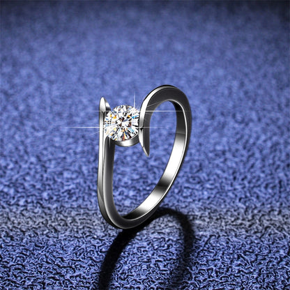 0.50 Carat D Color Moissanite Diamond Engagement Rings.