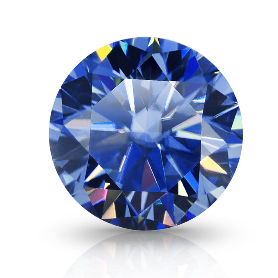 Royal Blue Color. Genuine Moissanite Gemstones. 0.30 to 6.0 Carat.