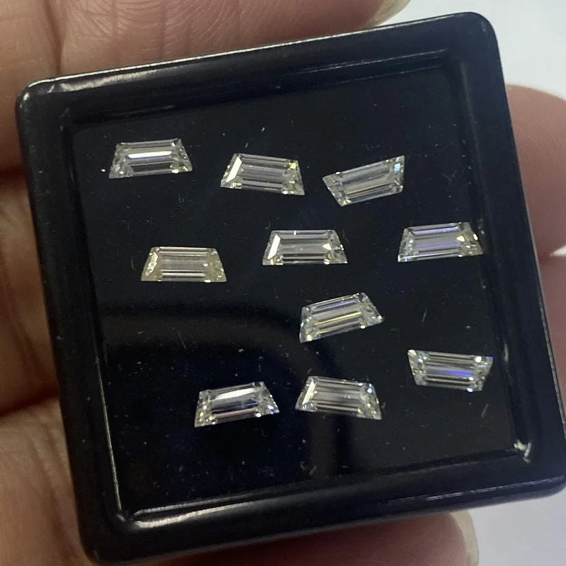 Trapezoid Shape Moissanite Gemstone. D VVS1.