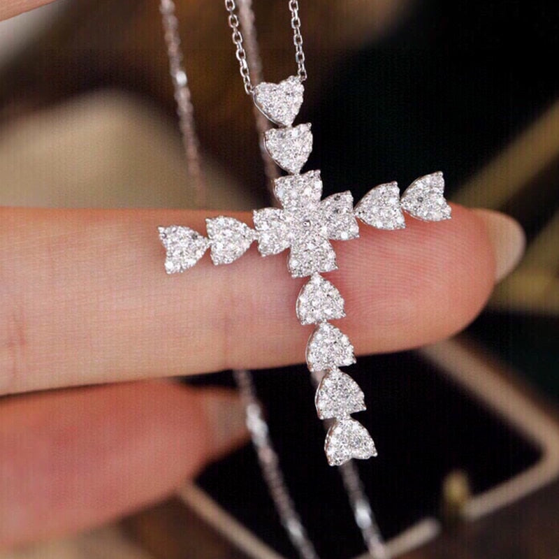 Luxury Diamond Cross. 0.65 Carat Natural Diamonds.