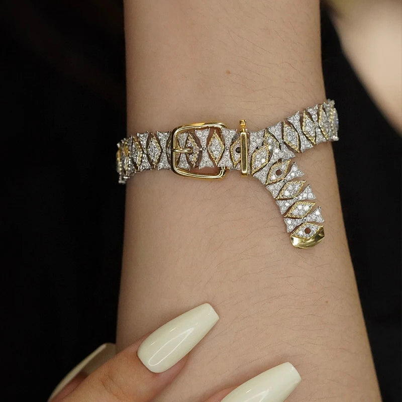 Luxurious Diamond Bracelets. 4.28 Carats Natural Diamonds.