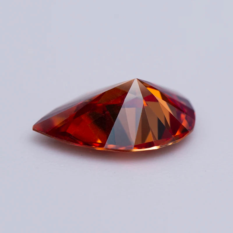 Moissanite. Garnet Color. Pear Cut. 0.50 To 5.0 Carat. Genuine Moissanite.