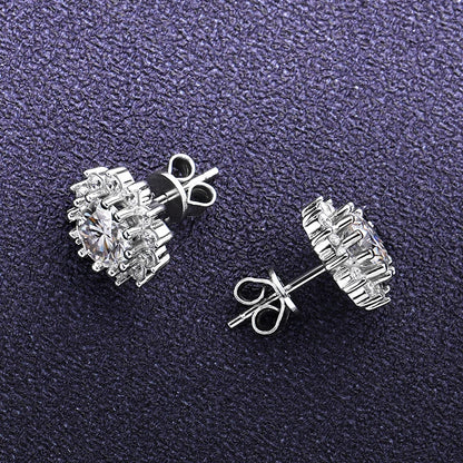 Certified Moissanite Stud Earrings. 1.0 - 2.0 Carat. D VVS1.