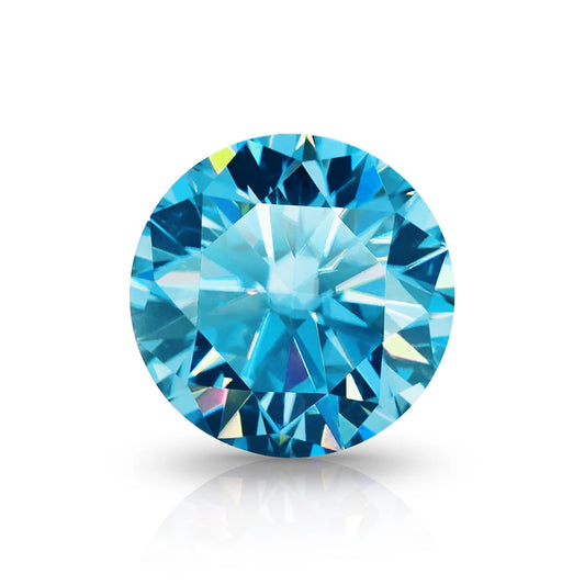 Loose Moissanite. Ice Blue Color. 0.30 To 20.0 Carat. Round Shape.