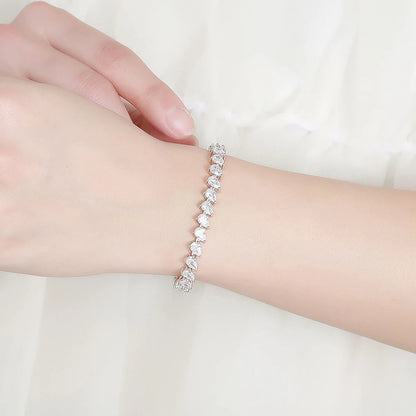 Buy a Moissanite Tennis Bracelet. 4*6mm Pear Cut Moissanite.