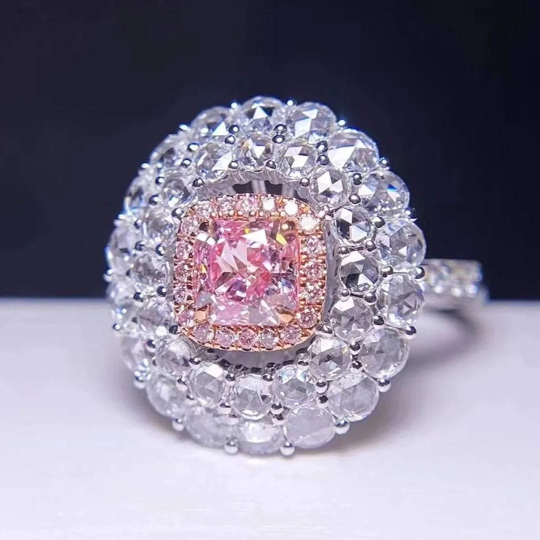 Faint Pink Diamond Engagement Rings for Women