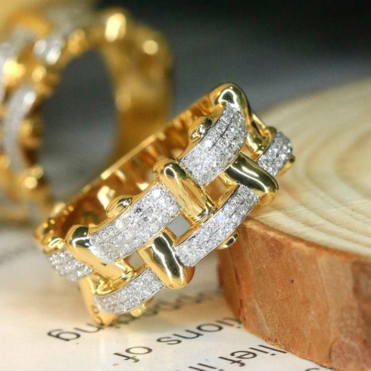 Elegant 18K Gold 0.40ct Natural Diamond Rings.