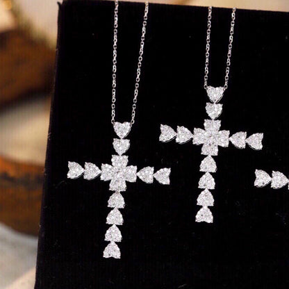 Luxury Diamond Cross. 0.65 Carat Natural Diamonds.