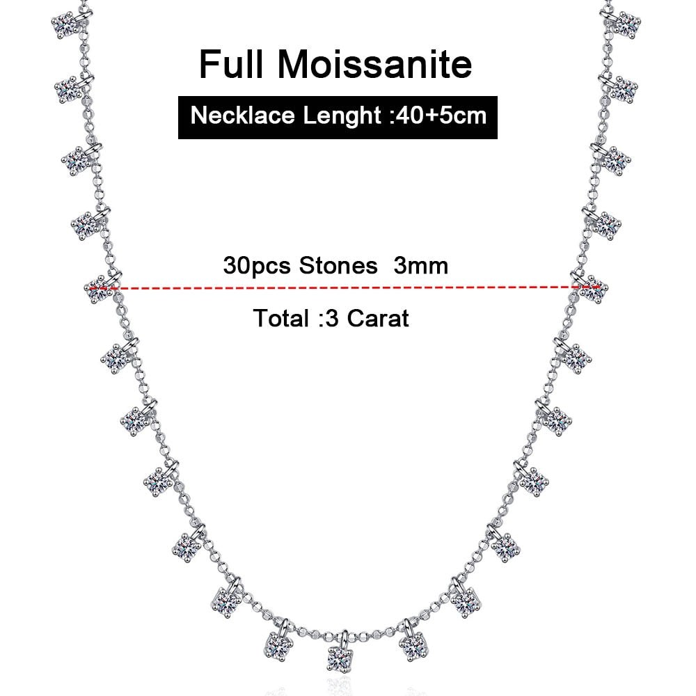 Full Moissanite Brilliant Necklace
